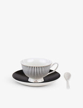 Lady Tarin Bellona striped porcelain teacup set