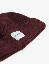 Logo-embroidered wool beanie hat