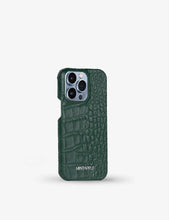 Alligator-embossed leather iPhone 13 Pro case