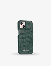 Alligator-embossed leather iPhone 13 case