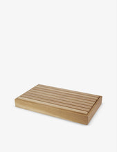 Removable-tray wooden cutting board 40cm