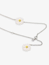 Daisy silver-plated brass necklace