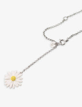 Daisy silver-plated brass necklace