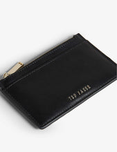 Garcia logo-embossed leather card holder