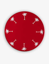 Palm Tree gloss-finished wooden placemats set of four