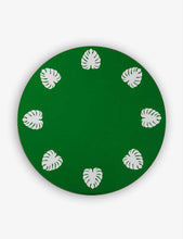 Tropical Leaf gloss-finished wooden placemats set of four