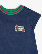 Strawberry logo-embroidered cotton-blend dress 6-36 months