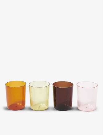 Poolside tinted highball glasses set of four