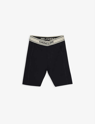 Logo-waistband shell cycling shorts 8-14 years