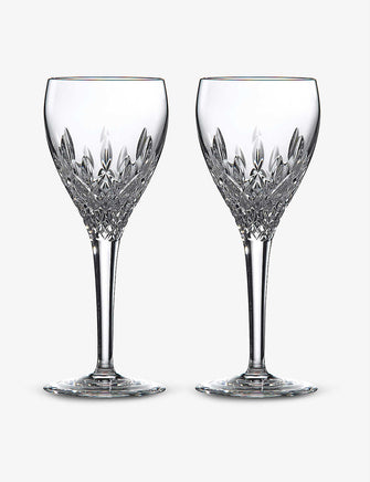 Highclere crystal wine glasses set of two