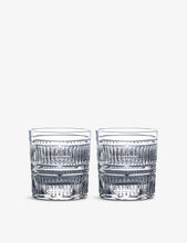 Radial crystal tumblers set of two