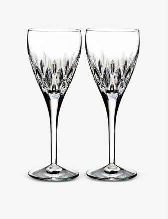 Enis crystal wine glasses set of two