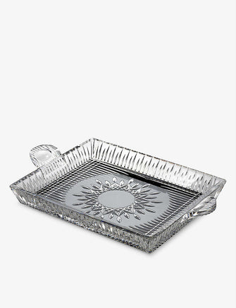 Lismore Diamond crystal serving tray 23cm x 30cm