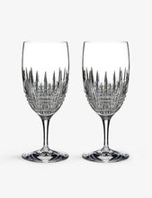 Lismore Diamond Essence crystal iced beverage crystal glasses set of two