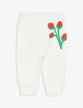 Flower print organic-cotton jogging bottoms 6-36 months