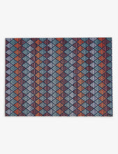 Gemstone graphic-print woven placemat 36cm x 48cm