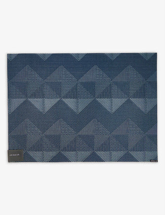 Quilted graphic-print woven placemat 48cm x 36cm