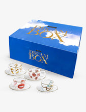 Dream Box printed glass coffee cups set of four