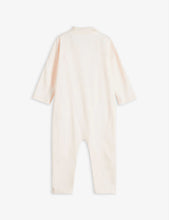 Long-sleeved round-neck cotton shortall 3-12 months