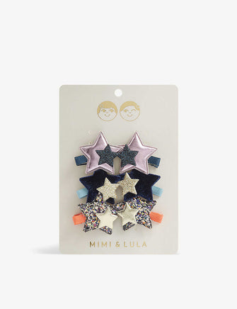 Star hair clips set of three