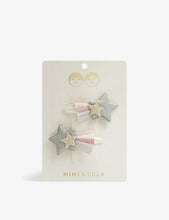 Lucia velvet star hair clips set of two