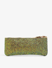 Galaxy star-embellished woven pencil case