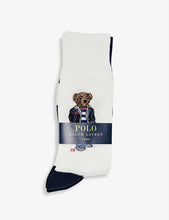 Pack of two branded stretch-knit socks