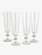 Avenell recycled-glass champagne flutes set of four