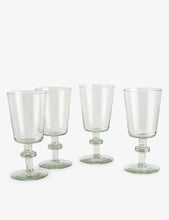 Avenell recycled-glass white wine glasses set of four