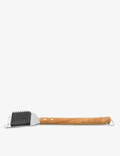 Churrasco stainless-steel and hardwood grill brush 44cm