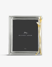 Calla Lily polished brass photograph frame 8" x 10"