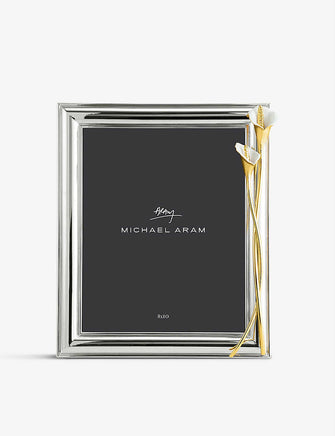 Calla Lily polished brass photograph frame 5" x 7"