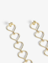 Haill Chain of Hearts gold-tone brass pendant earrings
