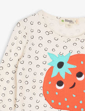 Reef strawberry-print organic-cotton sleepsuit 0-18 months