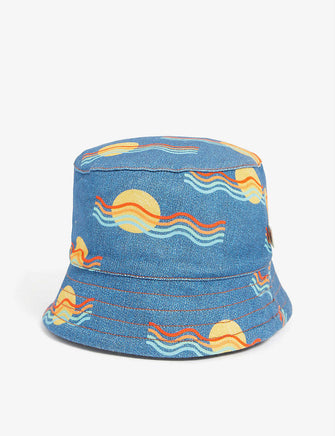 Bestival organic-cotton denim bucket hat