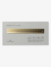 Logo-engraved solid-brass ruler 15cm