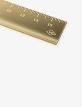 Logo-engraved solid-brass ruler 15cm