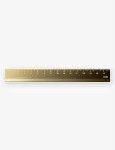 Logo-engraved solid-brass ruler 15cm