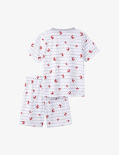 Crab-print striped cotton-jersey pyjama set 1-6 years