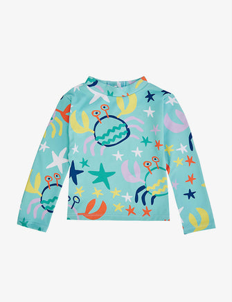 Crab graphic-print swim top 3-36 months