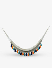 Tassel-embellished organic-cotton and wood hammock 395cm