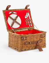 Heritage Hamper two-person wicker picnic basket and cutlery set