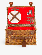 Heritage Hamper two-person wicker picnic basket and cutlery set