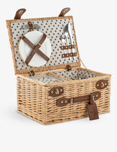 Heritage Hamper Half Insulated two-person wicker picnic basket and cutlery set
