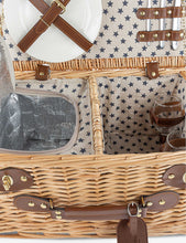Heritage Hamper Half Insulated two-person wicker picnic basket and cutlery set