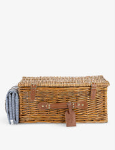 Heritage Hamper Insulated four-person wicker picnic basket and cutlery set