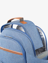 Contemporary woven two-person picnic backpack