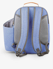 Contemporary woven two-person picnic backpack