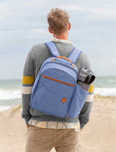 Contemporary woven two-person picnic backpack