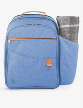 Contemporary woven two-person picnic backpack